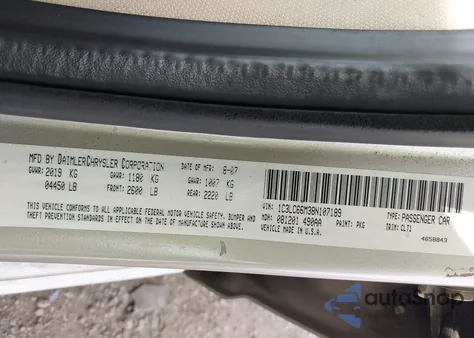 2008 Chrysler Sebring Limited z USA, uszkodzony, nr VIN 1C3LC66M38N107189